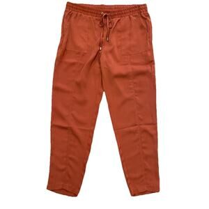 MICHAEL KORS Elastic Waist Pull-On Drawstring Orange Pants Womens L Large